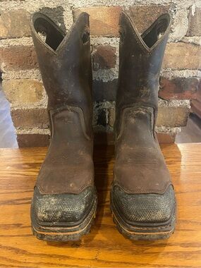 Cody James Men's Brown Leather Work Boots